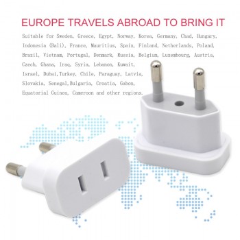 1PC US To EU Plug USA To Europe Travel Wall AC Power Plug Safety Door Design Charger Outlet Adapter Converter 2 Round Pin Socket