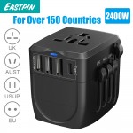 2400W International Travel Power Adapter, Universal 1 Smart Type-Camp;3 USB All in One Power Plug Adapter for High Power Appliances
