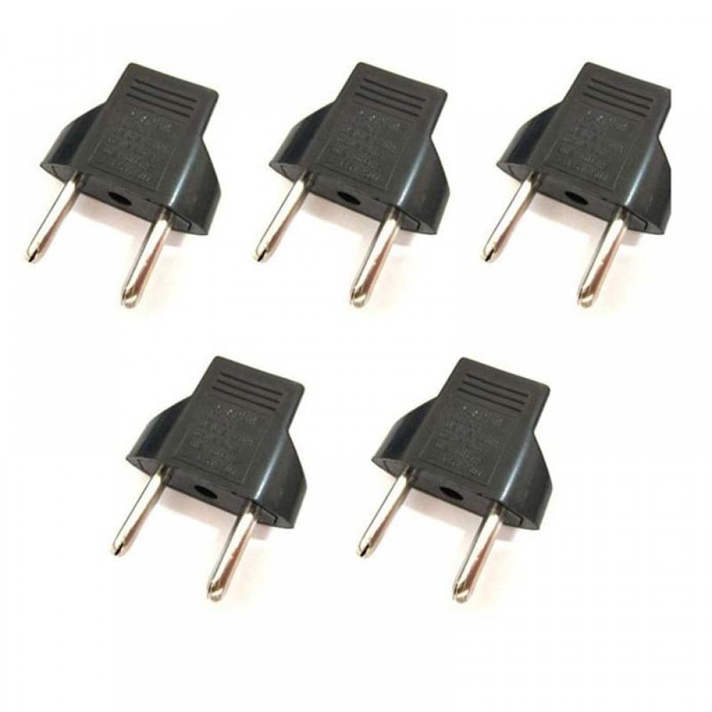 5pcs/sets quality EU Plug dual-use socket 220V 2 holes AC Power Charger Outlet Adapter Converter for travel/ household