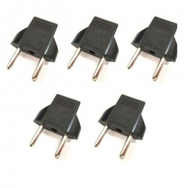 5pcs/sets quality EU Plug dual-use socket 220V 2 holes AC Power Charger Outlet Adapter Converter for travel/ household