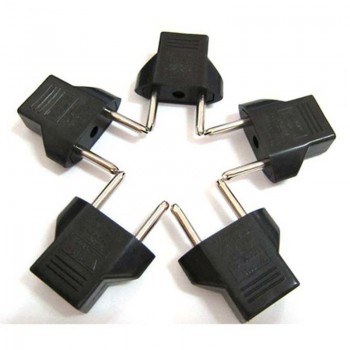 5pcs/sets quality EU Plug dual-use socket 220V 2 holes AC Power Charger Outlet Adapter Converter for travel/ household