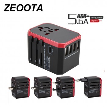 World Travel Power Adapter, All in one International Wall Charger AC Plug Adapter for USA EU UK AUS iPhone iPad Android Samsung