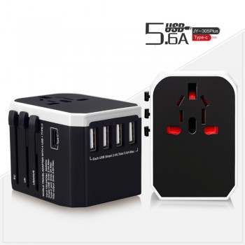 World Travel Power Adapter, All in one International Wall Charger AC Plug Adapter for USA EU UK AUS iPhone iPad Android Samsung