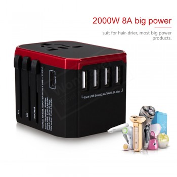 World Travel Power Adapter, All in one International Wall Charger AC Plug Adapter for USA EU UK AUS iPhone iPad Android Samsung