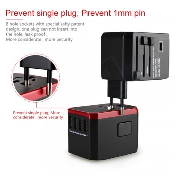 World Travel Power Adapter, All in one International Wall Charger AC Plug Adapter for USA EU UK AUS iPhone iPad Android Samsung
