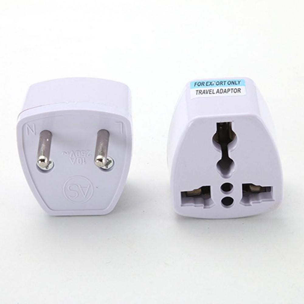 Malloom 2017 Universal Standard UK US AU to EU AC Power Socket Plug Travel Charger Adapter Converter Connector Wholesale White