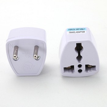 Malloom 2017 Universal Standard UK US AU to EU AC Power Socket Plug Travel Charger Adapter Converter Connector Wholesale White