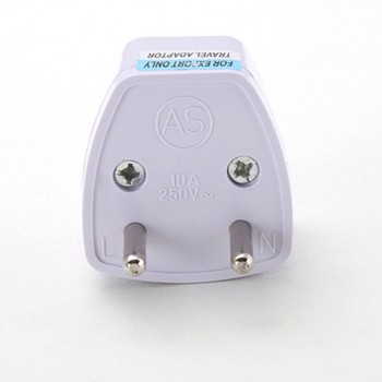 Malloom 2017 Universal Standard UK US AU to EU AC Power Socket Plug Travel Charger Adapter Converter Connector Wholesale White