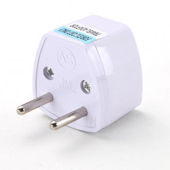 Malloom 2017 Universal Standard UK US AU to EU AC Power Socket Plug Travel Charger Adapter Converter Connector Wholesale White