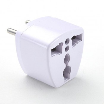Malloom 2017 Universal Standard UK US AU to EU AC Power Socket Plug Travel Charger Adapter Converter Connector Wholesale White