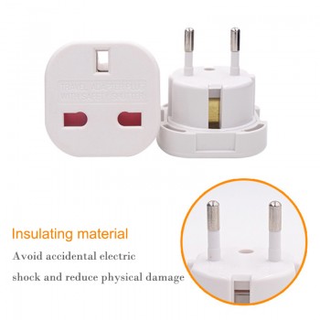 1 PC UK TO EU AC Power Socket Plug Travel Charger Adapter Converter 4.0mm Electrical Socket EUR European Charger power socket