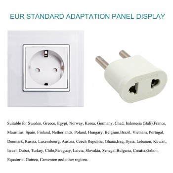 1PC 4.8mm US To EU Plug USA To Europe Travel Wall AC Power Plug Charger Outlet Adapter Converter 2 Round Pin Electrical Socket
