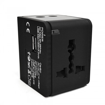 Universal worldwide travel adapter Plug with 2 USB 2.1A for 150 countries USA, Europe, UK, Australia, Japan Perfect for Laptops
