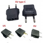 2pcs European EU Plug Adapter American Australian Japan CN US To EU Euro Type C AC Travel Power Adapters Electrical Plug Sockets