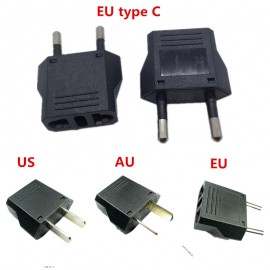 2pcs European EU Plug Adapter American Australian Japan CN US To EU Euro Type C AC Travel Power Adapters Electrical Plug Sockets