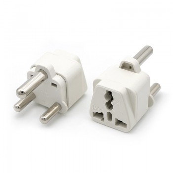 Hot Sale Universal UK/US/EU/AU to Large South Africa 3 pin Travel Power Adapter Plug Socket to 3-Pin Prong for India Nepal
