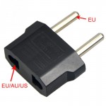 1Pc Universal Travel US or EU to EU AC Plug Adapter Converter USA to Euro Europe
