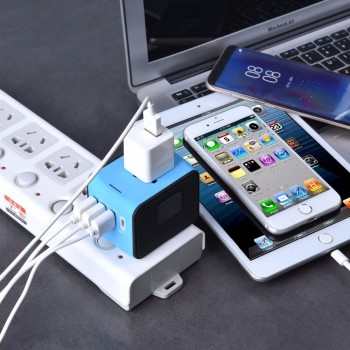YiJee Universal Travel Adapter Electronic Plus Sockets 3.4A Fast Charging International Wall Charger Covers US/EU/AUS/UK