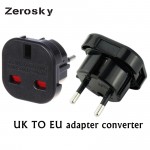 Zerosky UK TO EU European Universal Trvel Charge Aadapter Plug Converter Wall Plug Socket