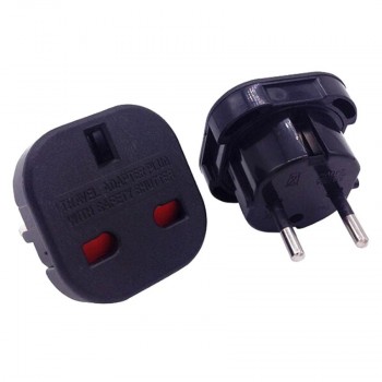 Zerosky UK TO EU European Universal Trvel Charge Aadapter Plug Converter Wall Plug Socket
