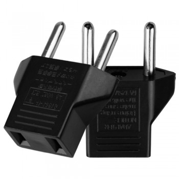 10 X 6A EU Adapter Plug USA to Euro Europe Wall Power Charge Outlet Sockets US 2 Flat Pin to EU 2 Round Pin Plug Socket Adapter