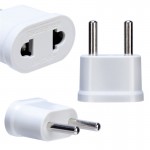 Mayitr New US USA to EU Europe Power Plug Adapter White AC Travel Power Converter Wall Charger