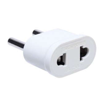 Mayitr New US USA to EU Europe Power Plug Adapter White AC Travel Power Converter Wall Charger