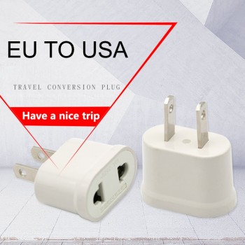 Hot Sale EU EURO Europe to USA US Travel Wall AC Power Mini Lightweight Plug Adapter Charger Outlet Converter 2 Pin Socket