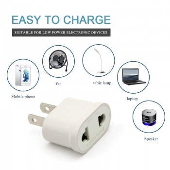Hot Sale EU EURO Europe to USA US Travel Wall AC Power Mini Lightweight Plug Adapter Charger Outlet Converter 2 Pin Socket