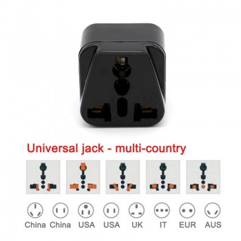 3-pin IT Conversion plug Universal UK/US/EU/AU to Italy Milan Chile Vatican Italian Travel AC Power Adapter Plug Converter