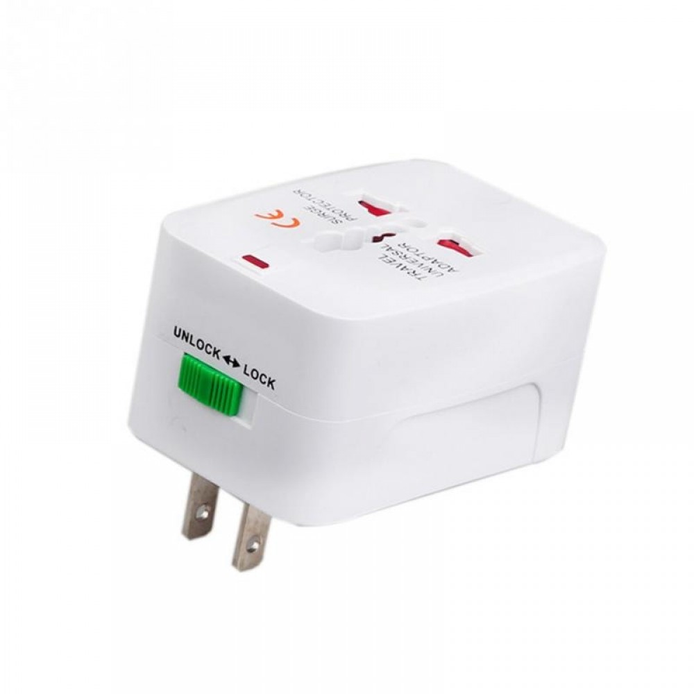 US USA to EU EURO Europe Travel Power  Plug Adapter Charger Converter for USA converter White