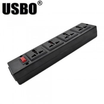 Black 250v 10a 4 jack Multifunction Universal power adaptor outlet PDU strip wiring board extension socket power cord converter