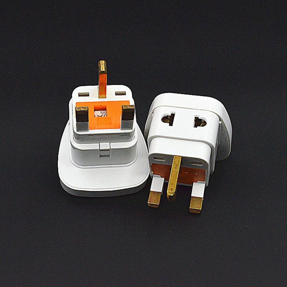 High quality 1to2 output Universal Travel Adapter AU US EU to UK Adapter Converter 3 Pin AC Power Plug Adaptor Connector