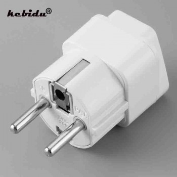kebidu Universal Travel Adapter Electric Plug Power US AU UK to EU Plug Travel Wall AC Power Adapter 250V 10A Socket Converter