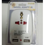 2 USB Charging Port All in One Universal Worldwide Travel Wall Charger AC Power UK Plug Adapter Adaptor