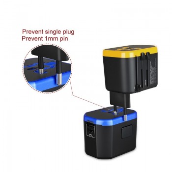 Universal Travel Adapter USB All-in-one Plug Adapter International Power Adapter with 3.4A Dual USB Wall Charger for UK/EU/AU