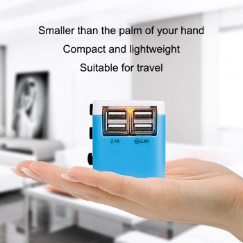 4 USB Part Adaptor Universal Adapter plug Travel Abroad To Carry Worldwide Electrical Socket UK USA Europe AUS Conversion Plug