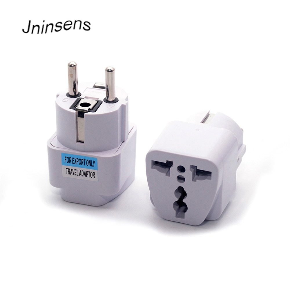Universal 2 Pin Round Electrical Plug Converter US AU UK To European KR DE France Germany Korea Travel Plug Adapter Wholesale