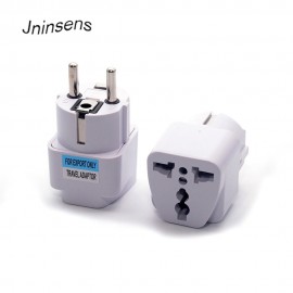 Universal 2 Pin Round Electrical Plug Converter US AU UK To European KR DE France Germany Korea Travel Plug Adapter Wholesale