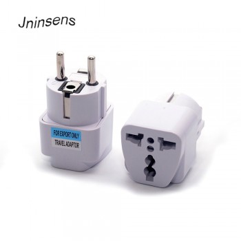 Universal 2 Pin Round Electrical Plug Converter US AU UK To European KR DE France Germany Korea Travel Plug Adapter Wholesale