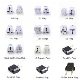 Universal UK US AU to EU AC Power Socket Plug Travel Charger Adapter Converter 2 Flat Pin #1103
