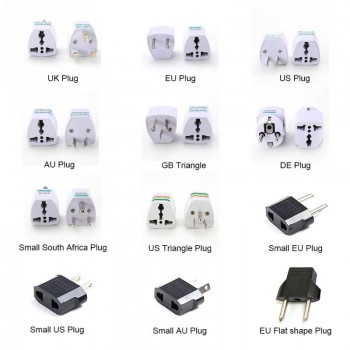 Universal UK US AU to EU AC Power Socket Plug Travel Charger Adapter Converter 2 Flat Pin #1103