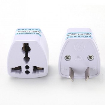 Universal UK US AU to EU AC Power Socket Plug Travel Charger Adapter Converter 2 Flat Pin #1103
