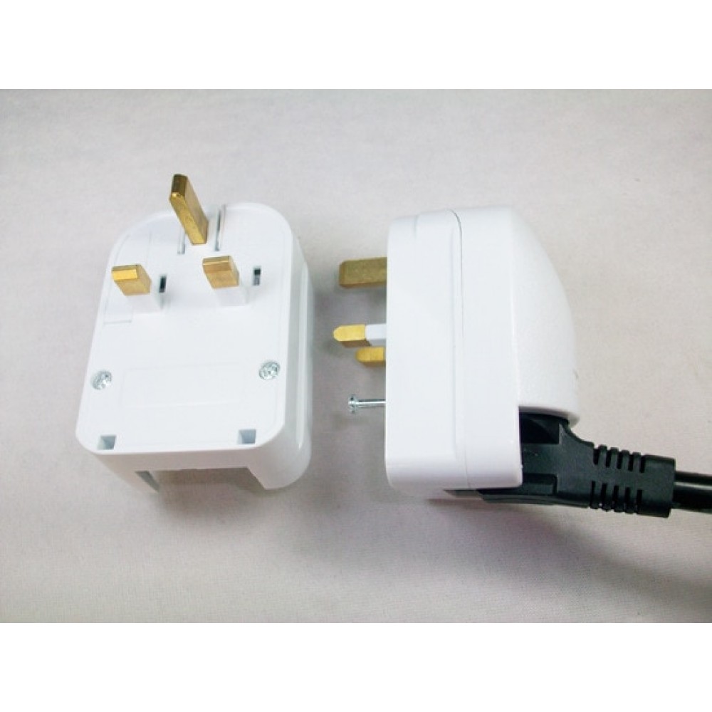UK to EU schuko power plug converter uk adaptor with fuse,Germeny to UK Adaptor plug white Black 400 pieces