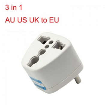 Malloom 2017 Universal AU US UK to EU AC Power Plug Travel Adapter Outlet Converter Socket White Top quality #LYMA22