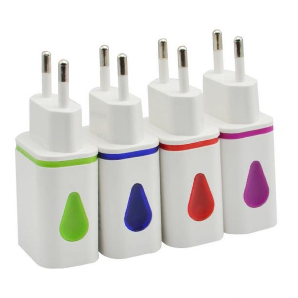 LED USB 2 Port Wall Home Travel AC Charger Adapter EU Plug Charging for iPhone For Samsung S7 For LG For HTC amp;more smartphones