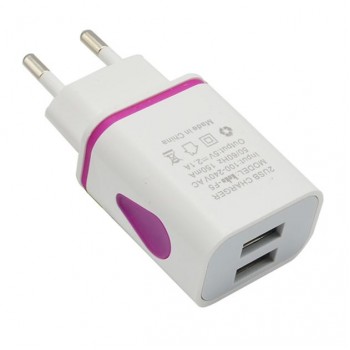 LED USB 2 Port Wall Home Travel AC Charger Adapter EU Plug Charging for iPhone For Samsung S7 For LG For HTC amp;more smartphones