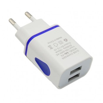LED USB 2 Port Wall Home Travel AC Charger Adapter EU Plug Charging for iPhone For Samsung S7 For LG For HTC amp;more smartphones