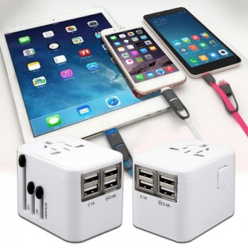 Global Universal Plug Adapter 4 USB Plug Adapter Socket Multi-function Socket Converter WTA-788