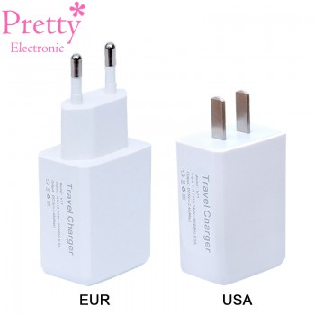 Dual USB Mobile Phone Charger 5V 2A European standard EU USA Plug Universal For IPhone Samsung HTC Xiaomi EUR phone Tablet